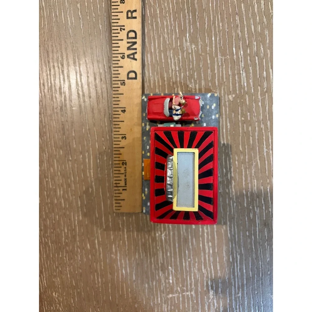 Vintage 1999 Coca-Cola Diner Mini Clock Red Convertible Drive-In Collectible